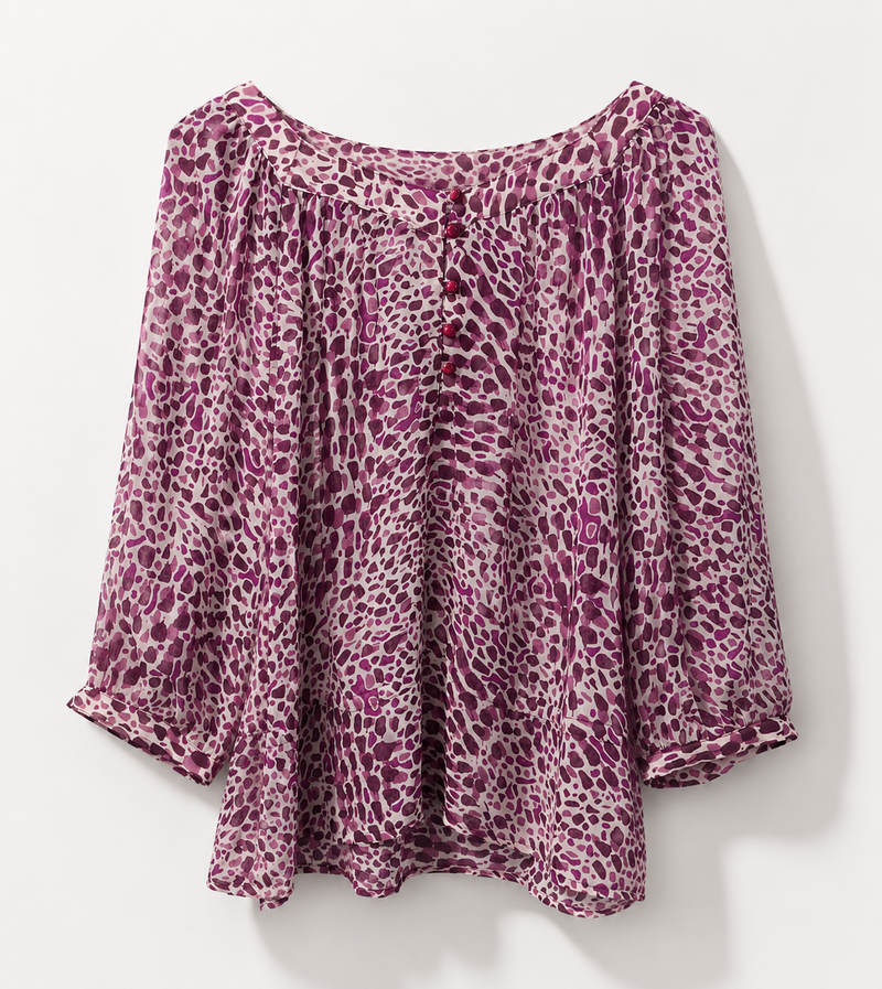Enchanted Garden Cascading Vine Print Blouse